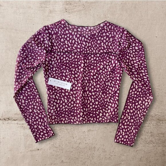 NWT Kirious Cheetah Print Mesh Top - Picture 2 of 8